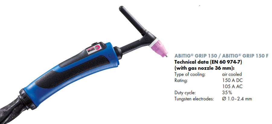 Binzel ABITIG® GRIP 150-500 TIG Kaynak Torçu (Hava Soğutmalı)